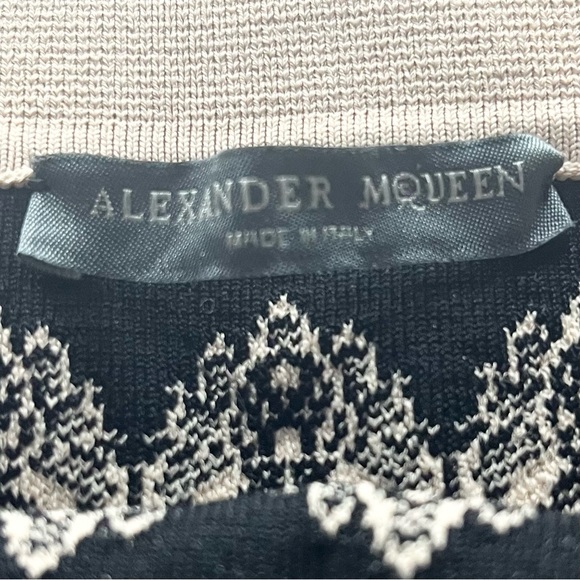 🖤 Alexander McQueen Designer Black and Pale Pink Pencil Skirt - Picture 2 of 8